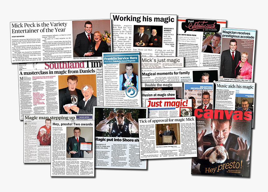 Auckland Magician Mick Peck Press Photographs - Flyer, HD Png Download