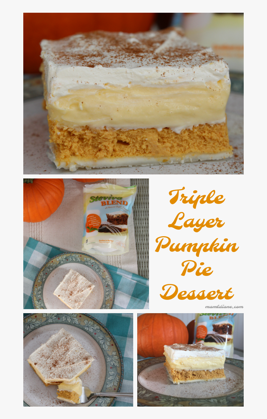 A Picture Collage Of Triple Layer Pumpkin Pie Dessert - Lestari, HD Png Download