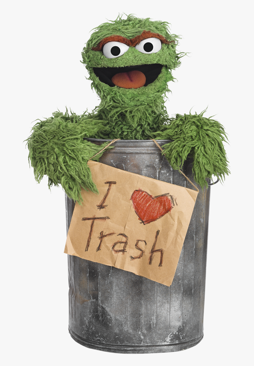 Oscar The Grouch I Love Trash, HD Png Download