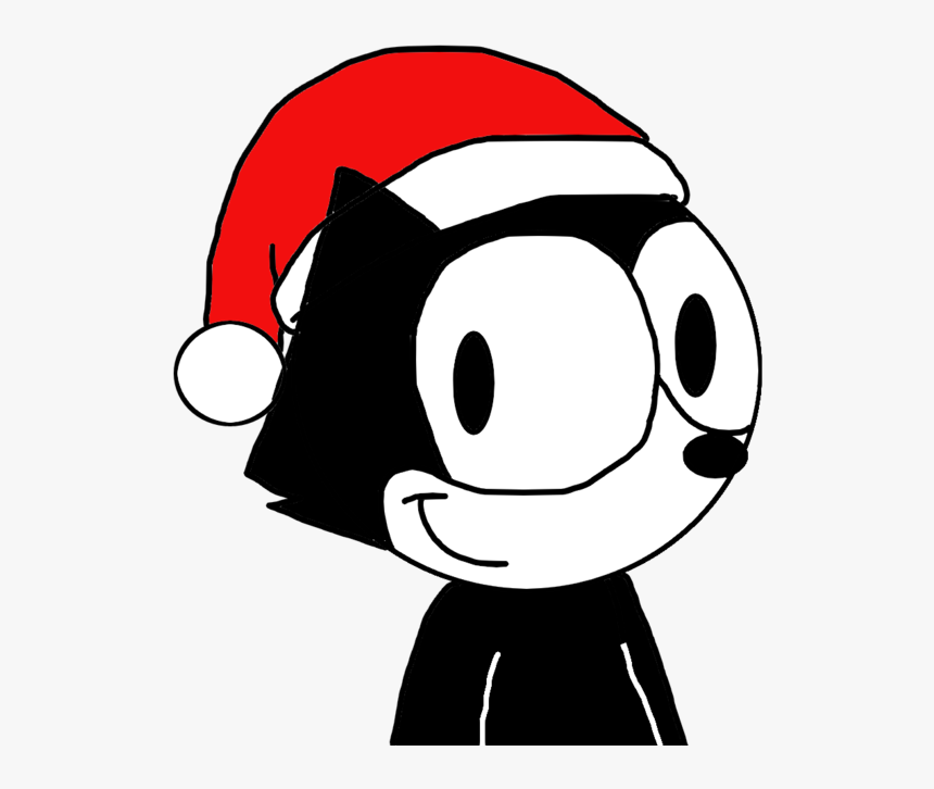 Felix Wearing A Santa Cap By Marcoslucky96 On Clipart - Felix The Cat Santa Hat, HD Png Download