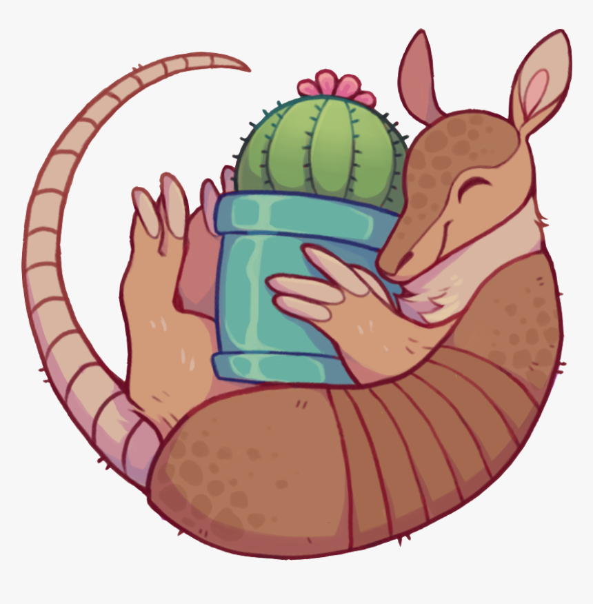 Cactus Armadillo ☆ Sticker - Cartoon, HD Png Download