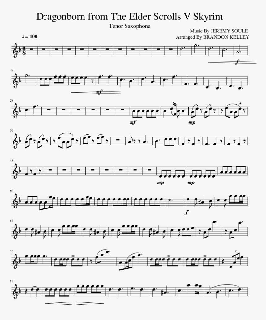 Solo De Concours Clarinet Sheet Music, HD Png Download