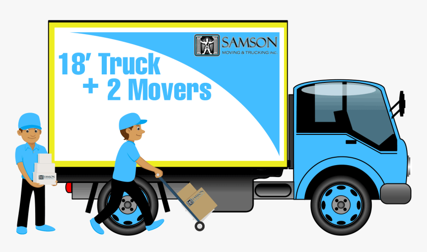 18 Truck 2movers - Commercial Vehicle, HD Png Download