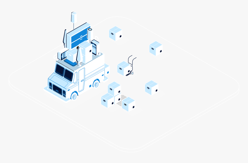 Moving Company Truck And Moving Equipment Illustration - Moving, HD Png Download
