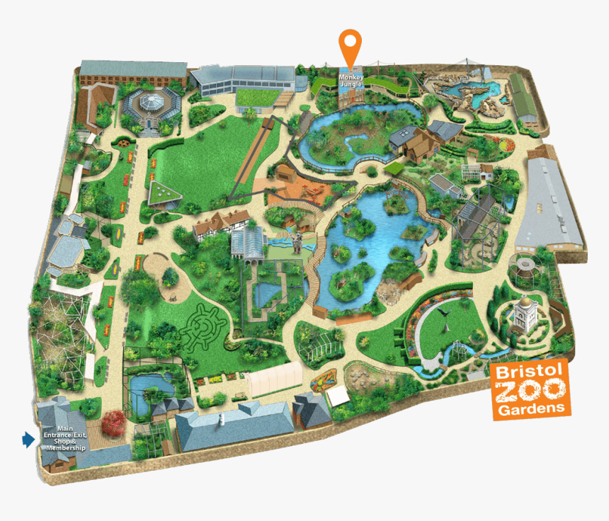 Bristol Zoo Gardens Map, HD Png Download