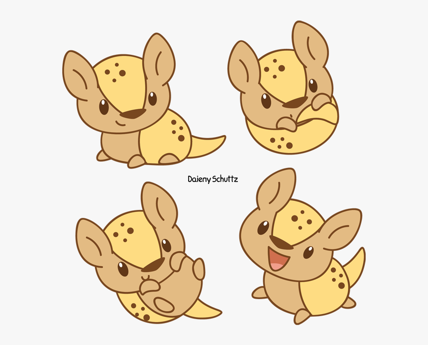 Platypus Clipart Chibi - Cartoon Three Banded Armadillo, HD Png Download