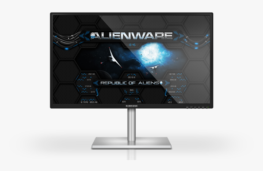 Alienware Wormhole Blue - Rainmeter, HD Png Download