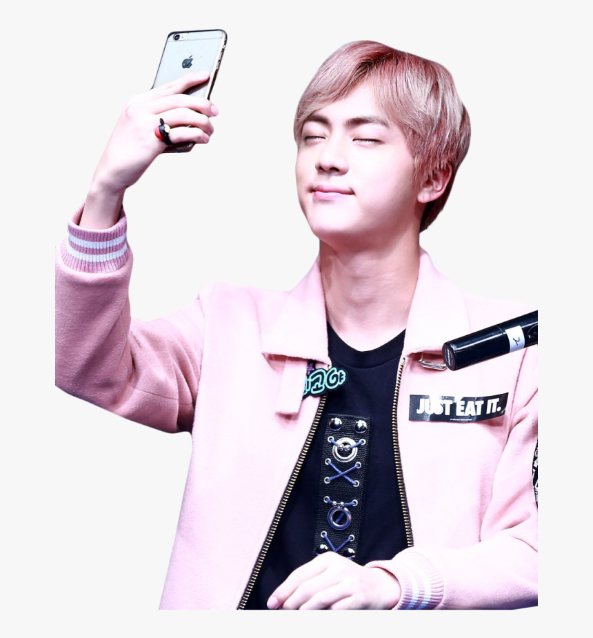 Bts Jin With Phone, HD Png Download