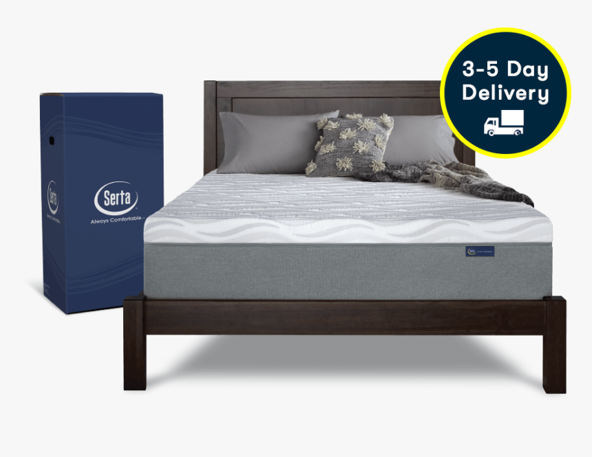 Mattress In A Box On A Bed Fram - Serta 9 Full Gel Memory Foam Mattress, HD Png Download