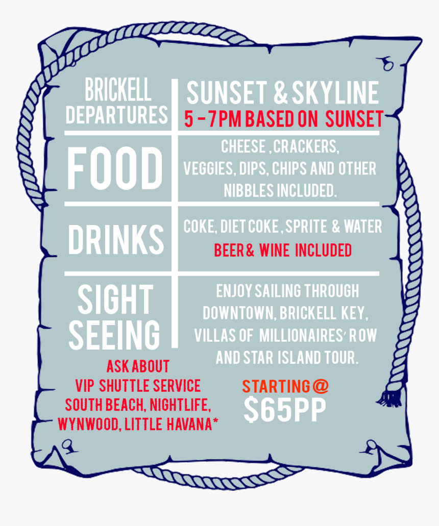 Booze Cruise Star Island Sunset Sail In Miami - Border Clip Art, HD Png Download