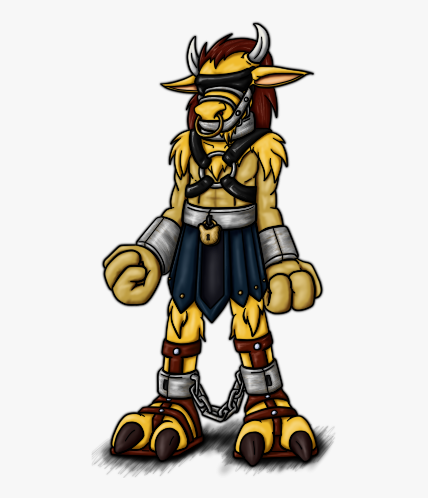 Golden Minotaur Bondage - Cartoon, HD Png Download