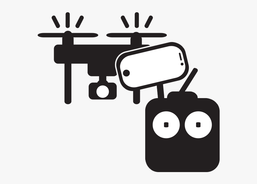 Drone Icon Design Free Phone Connection Flying Control - Drone Icon, HD Png Download