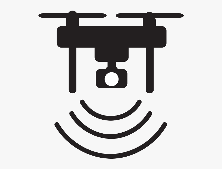 Drone Icon Design Connection Connect Wifi Transmition - Video Drone Clipart, HD Png Download