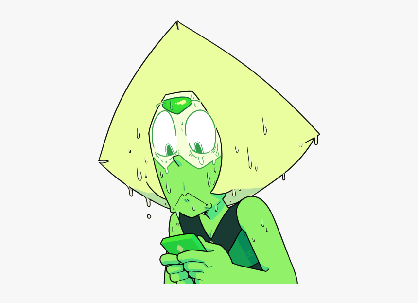 Green Vertebrate Cartoon Yellow Fictional Character - Steven Universe Tumblr Peridot, HD Png Download