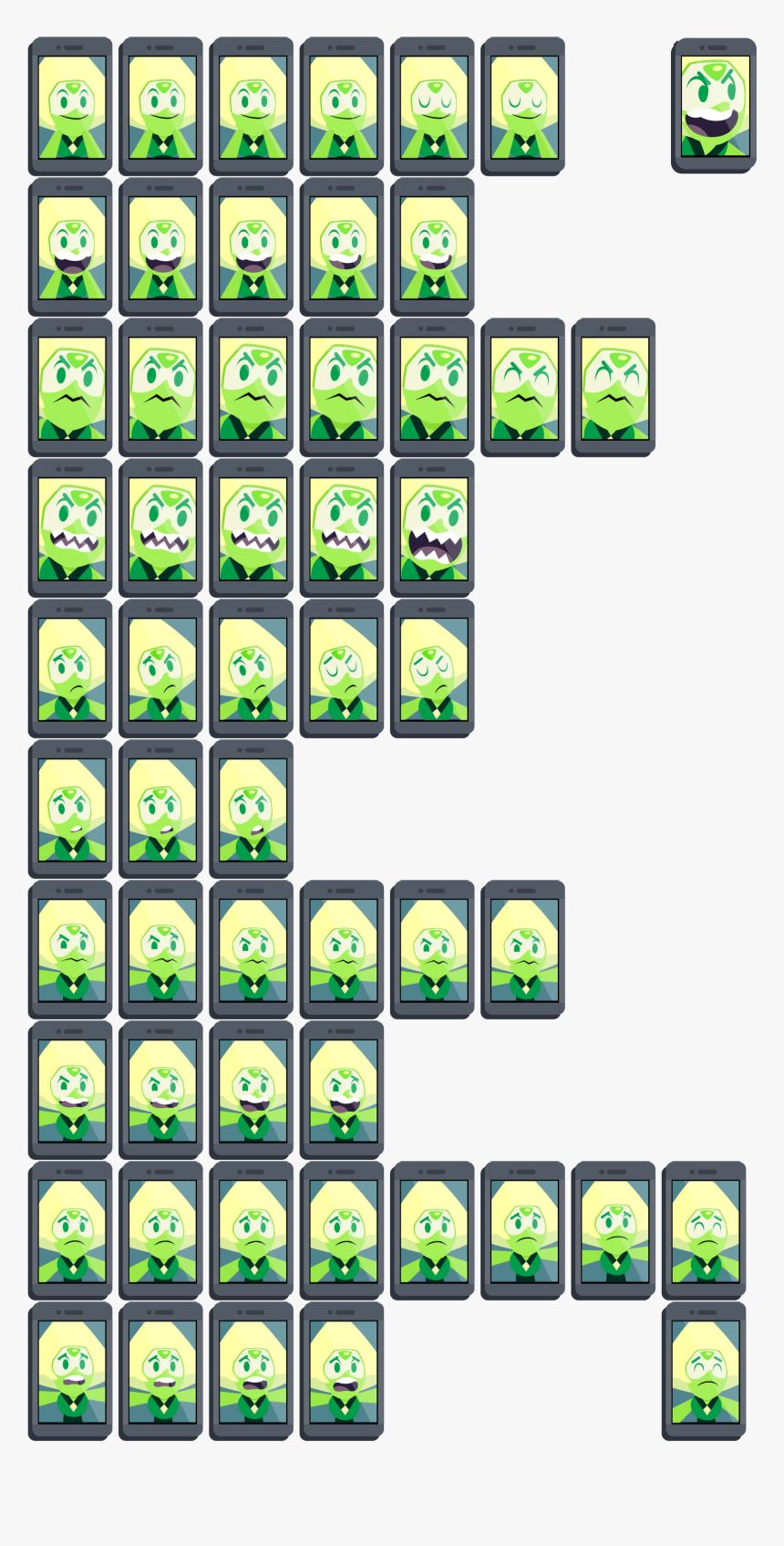 Peridot Steven Universe Sprite Sheet, HD Png Download