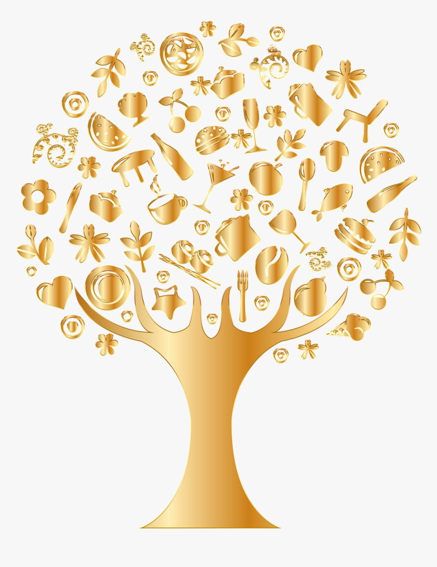 Golden Tree Transparent Background, HD Png Download