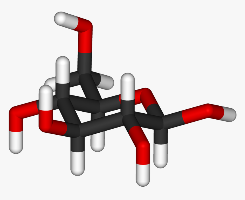 Beta D Glucose 3d Sticks - Beta Glucose 3d, HD Png Download