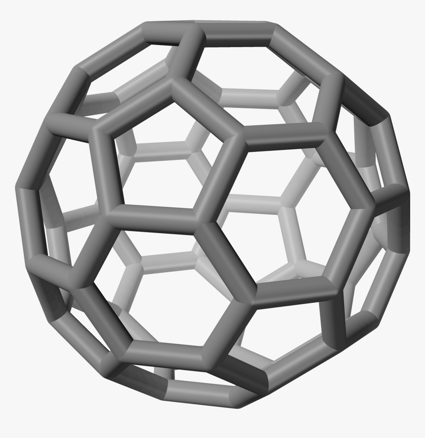 Buckminsterfullerene 3d Sticks - Crystalline Carbon, HD Png Download
