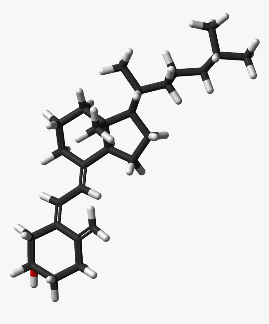 Cholecalciferol Vitamin D3 From Xtal 3d Sticks - Vitamin D Molecule, HD Png Download