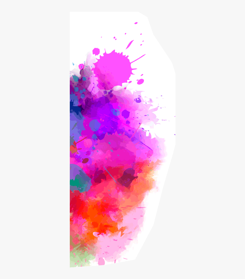 Multicolored Splash Watercolor Blot Png, Transparent Png