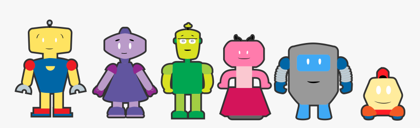 Robots Cartoon Png, Transparent Png