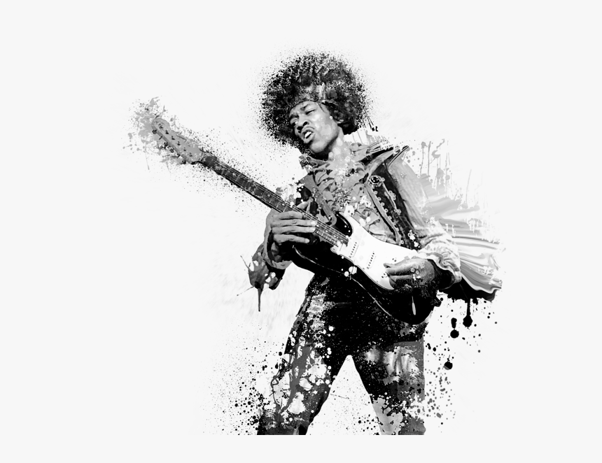 Jimi Hendrix White Background, HD Png Download