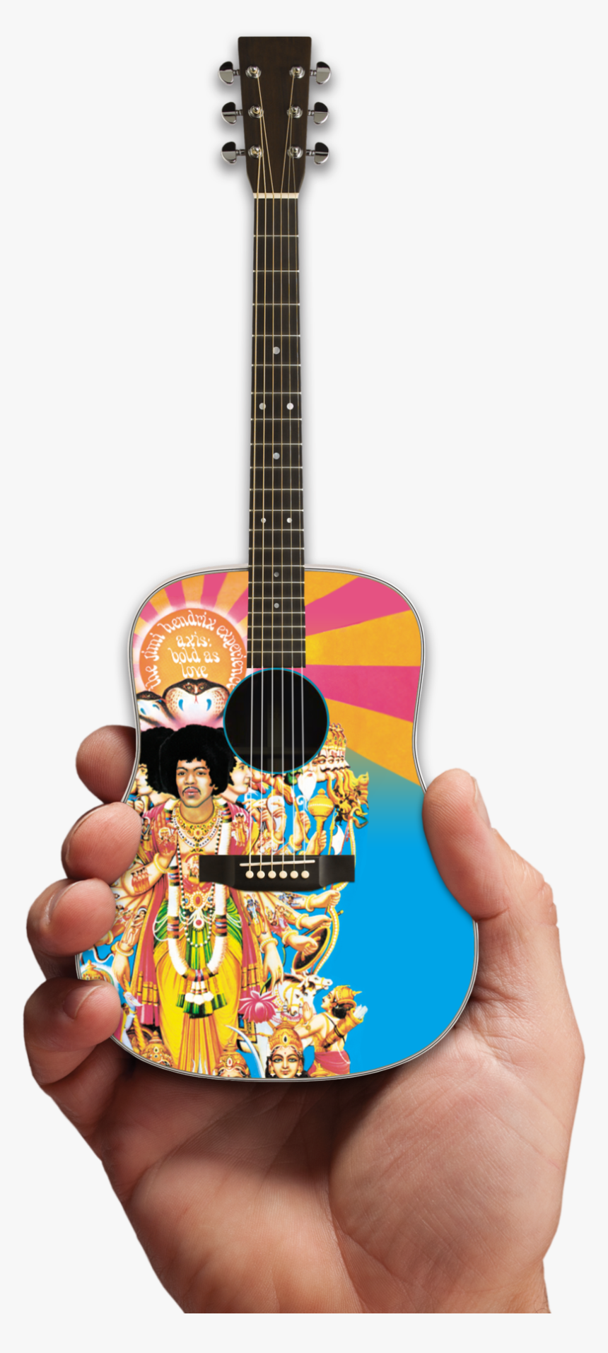 Axe Heaven Jimi Hendrix Axis Bold As Love Mini Acoustic - Miniature Guitar, HD Png Download
