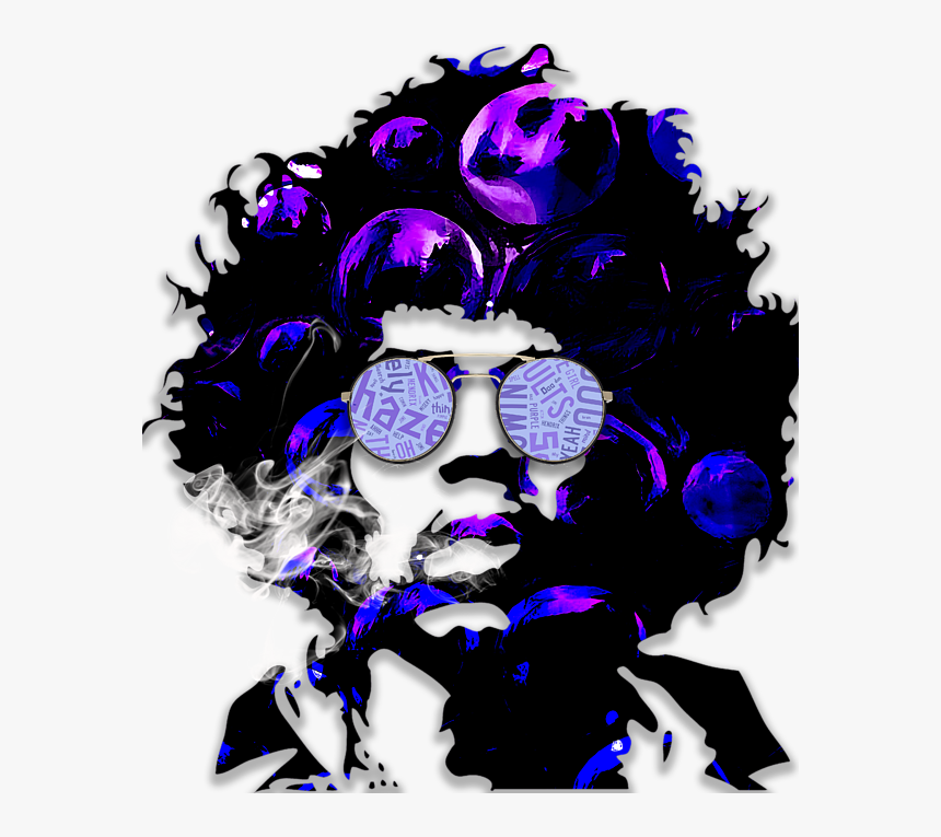 Bleed Area May Not Be Visible - Jimi Hendrix Stencil, HD Png Download