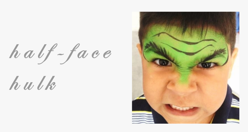 Transparent Awesome Face Png - Pintura De Rosto Hulk, Png Download