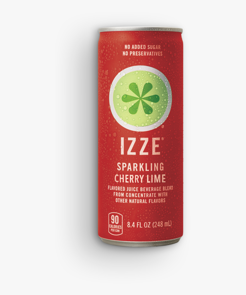 Beverage-can - Izze Cherry Lime Can, HD Png Download