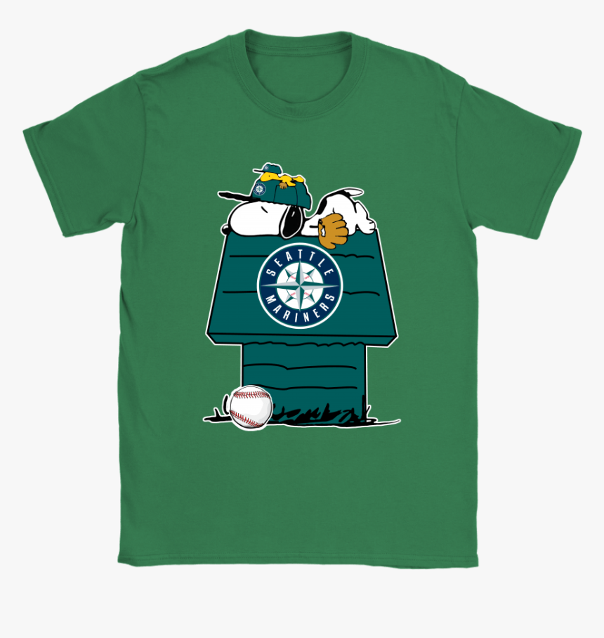 Seattle Mariners Snoopy And Woodstock Resting Together - Shirt, HD Png Download