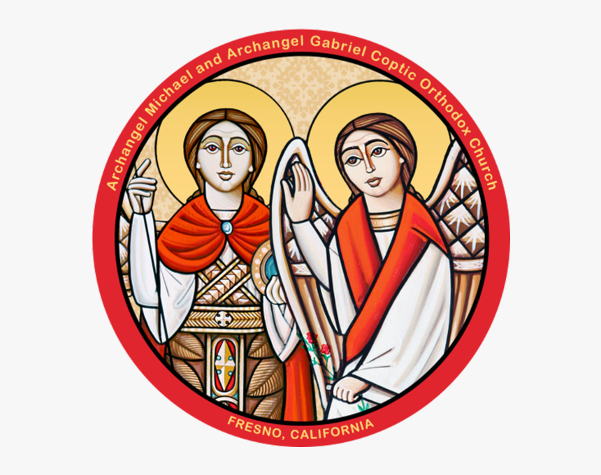 Archangels Michael & Archangel Gabriel Coptic Orthodox - Archangel Gabriel Icon Coptic, HD Png Download