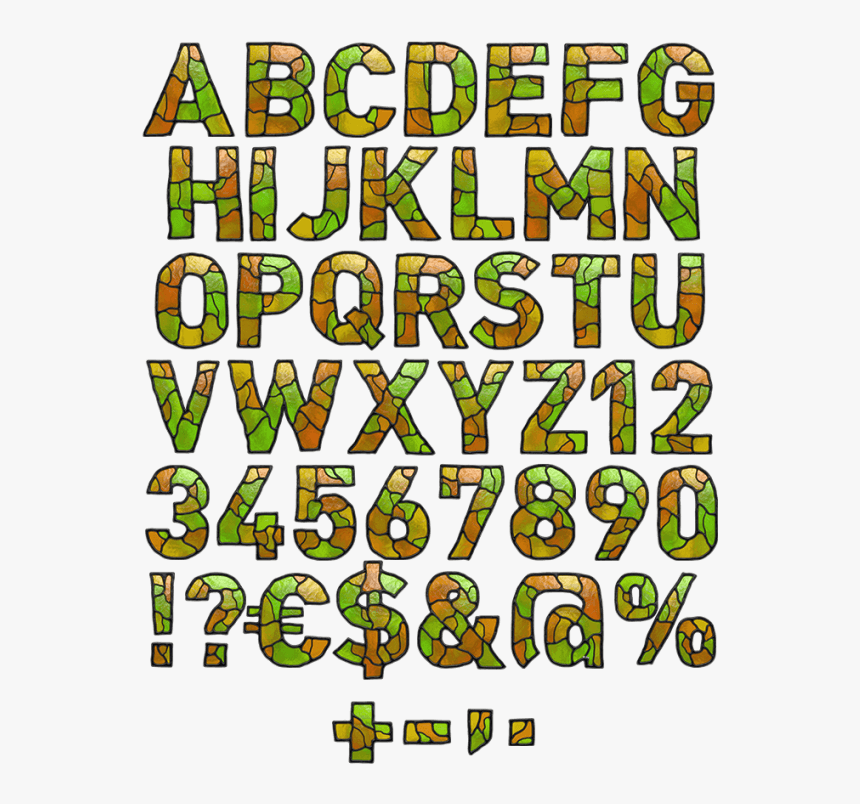 Stained Glass Handmade Font, HD Png Download