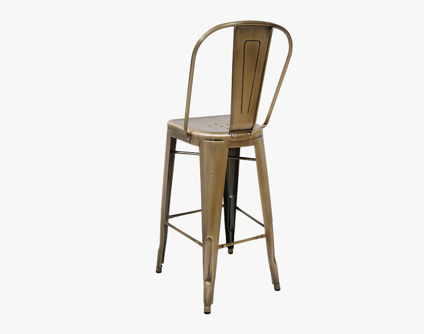 Bistro Style Metal Bar Stool In Brass Finish - Brass Metal Bar Stools, HD Png Download