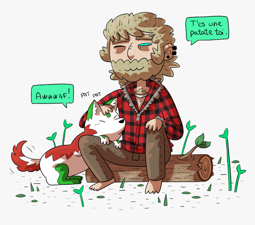 Dog And Lumberjack - Cartoon, HD Png Download