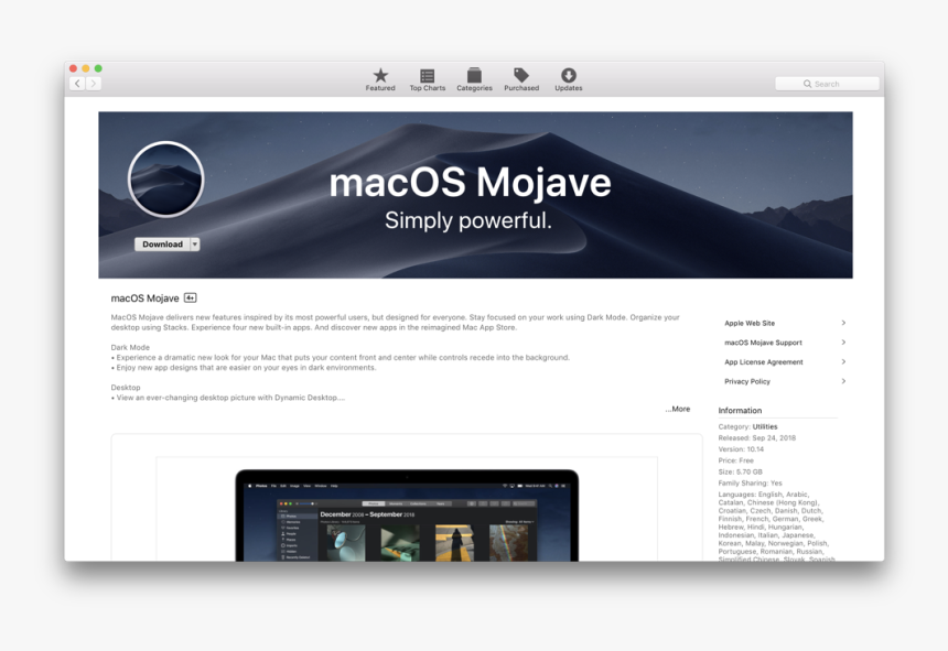 Macos Mojave Final - App Store Mojave Download, HD Png Download