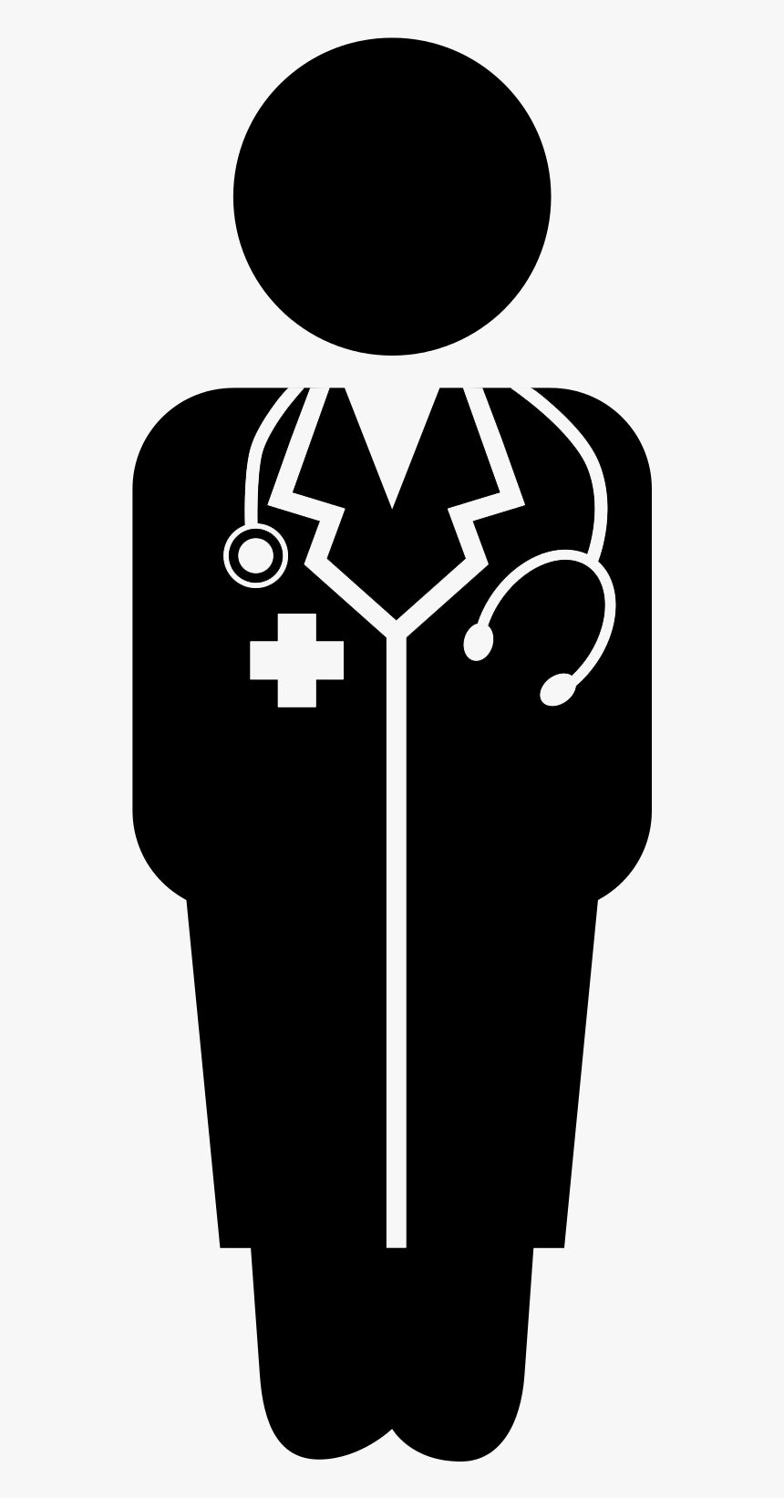 Free Download Doctor Standing Icon Png Clipart Computer - Doctor Silhouette Png, Transparent Png