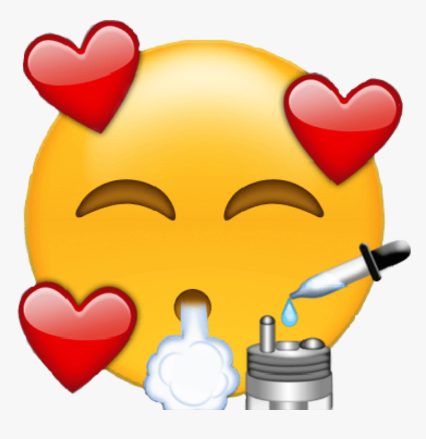 #vape #vaping #vapenation #emoji - Transparent Cute Love Emoji, HD Png Download
