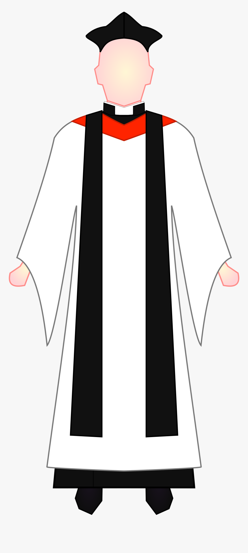 Datei - Anglican Priest - Choir Dress - Svg - Anglican - Priest Uniform Svg, HD Png Download