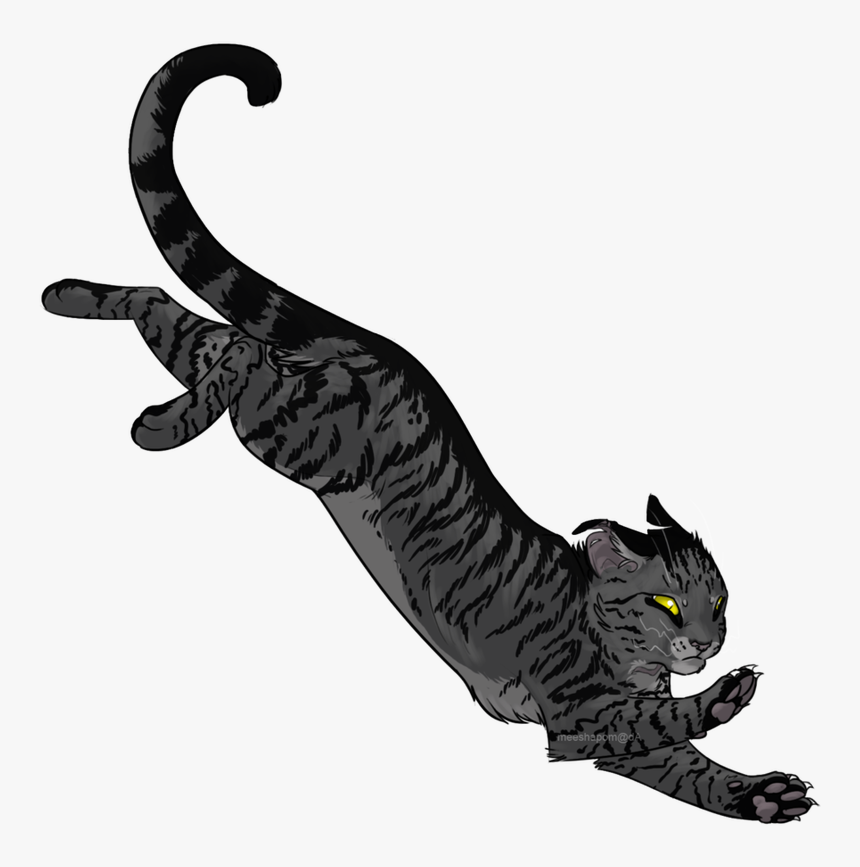 Black And White Striped Cat Anime , Png Download, Transparent Png