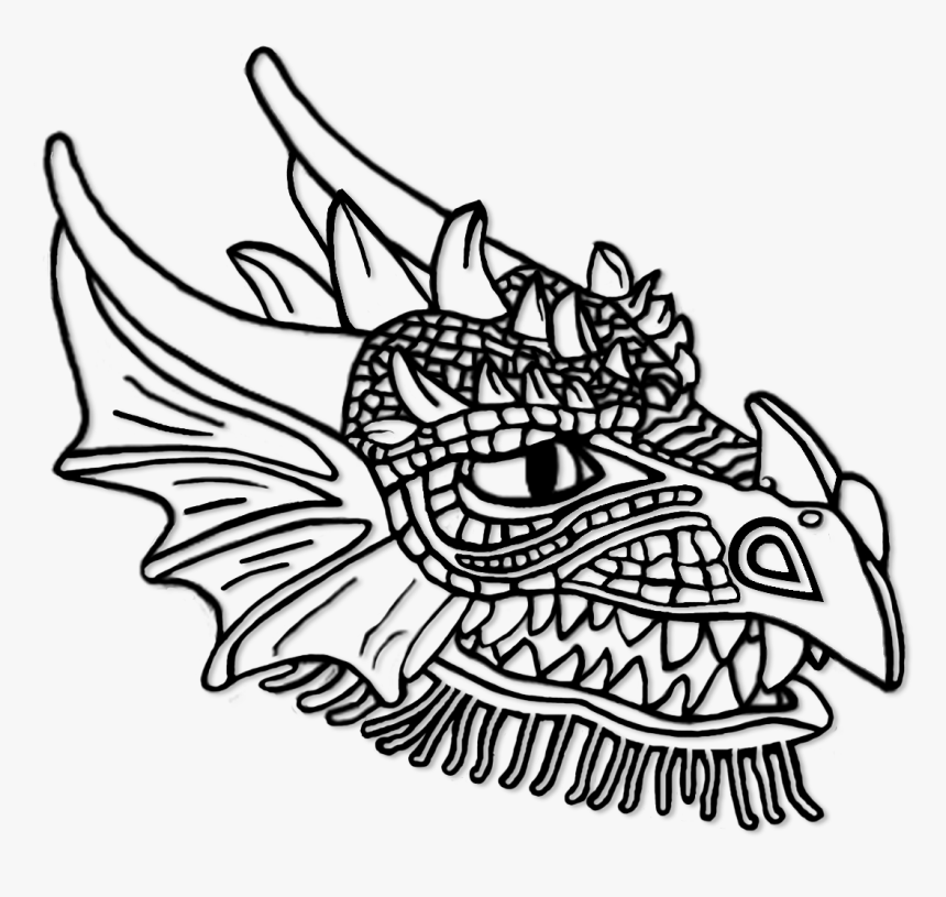 Dragon Head To Colour, HD Png Download