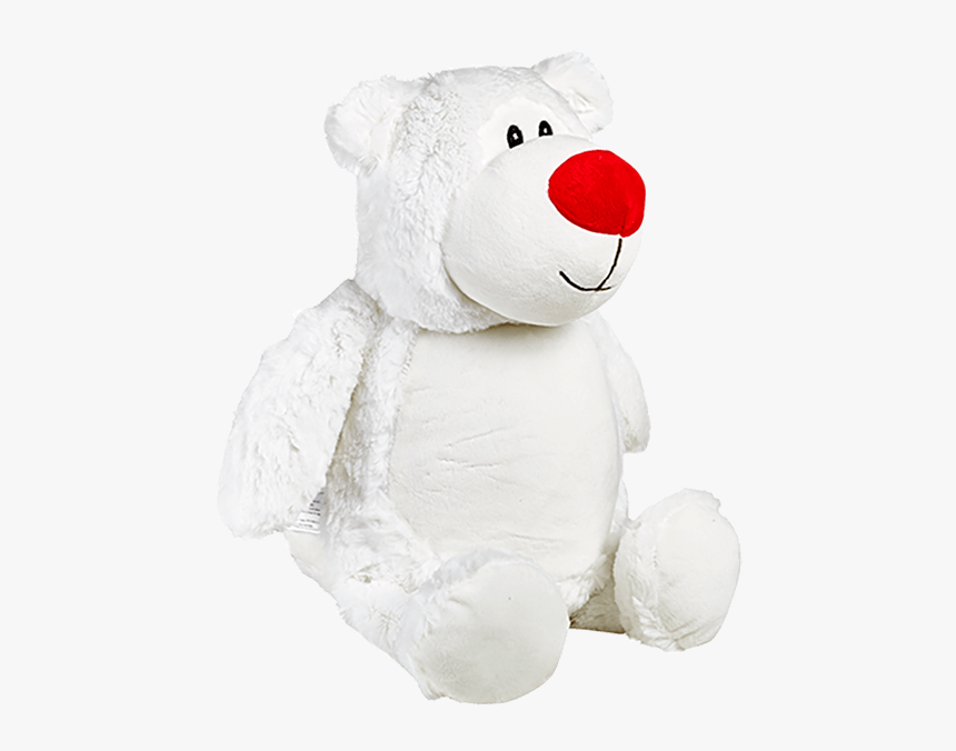 White Bear With Red Nose Cubby, HD Png Download