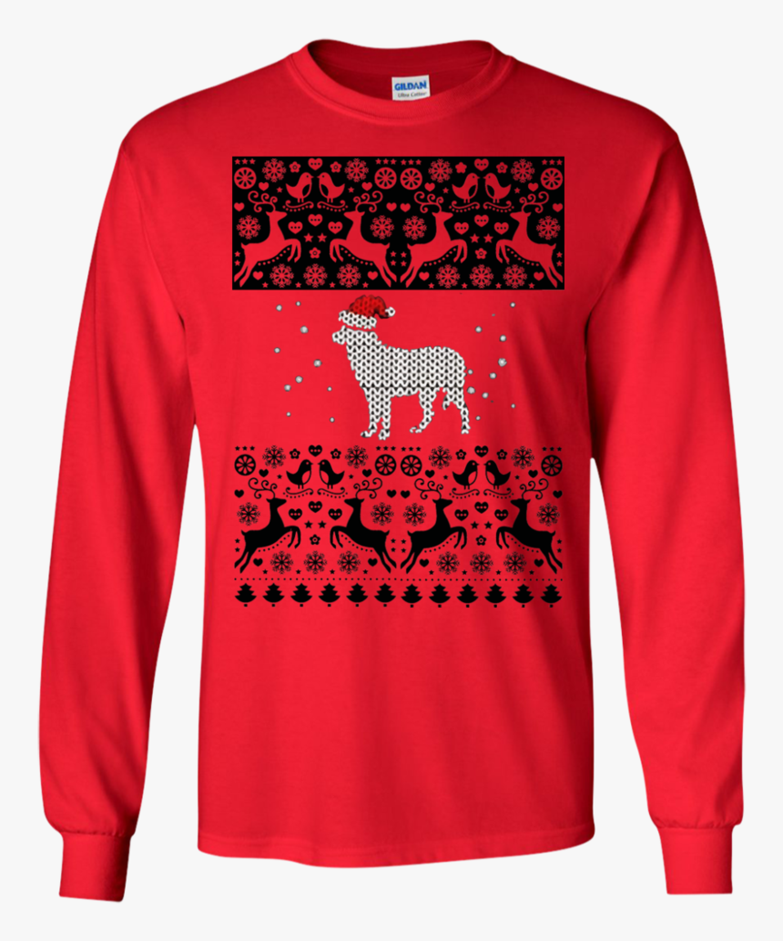 Funny Christmas Sweatshirt Cute Red Nose Reindeer Tee, HD Png Download