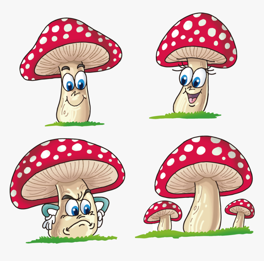 Clipart Black And White Stock Collection Of Free Mushrooms, HD Png Download