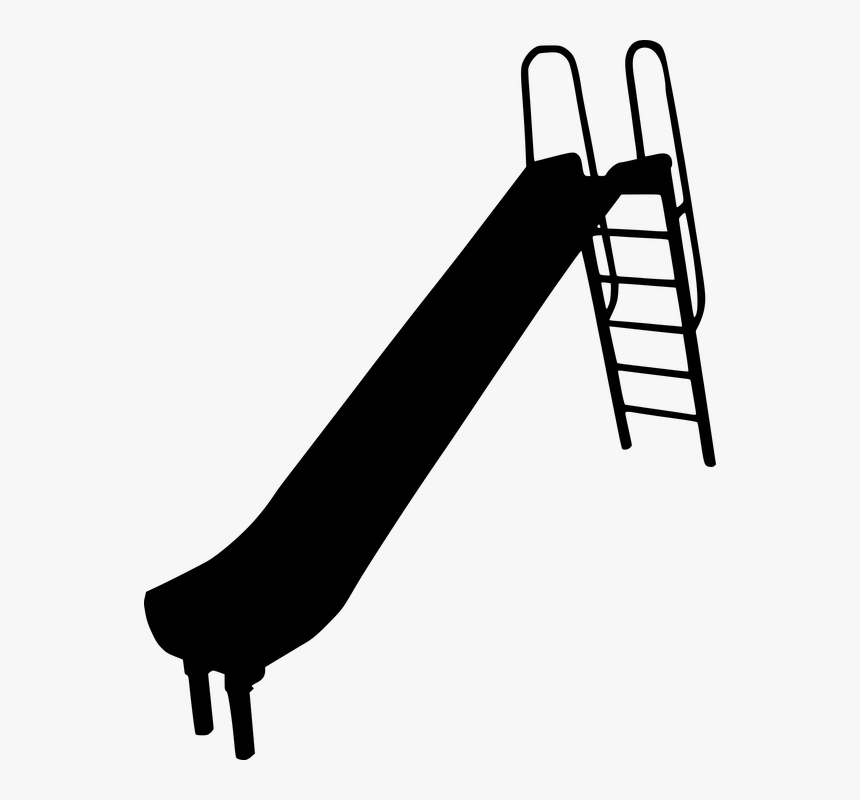 Silhouette, Slide, Play, Active, Attraction, Background, HD Png Download