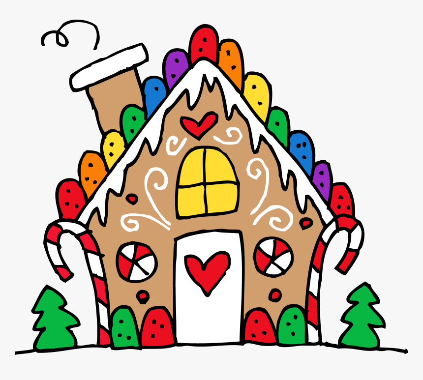 Clear Background Gingerbread House Clipart, HD Png Download