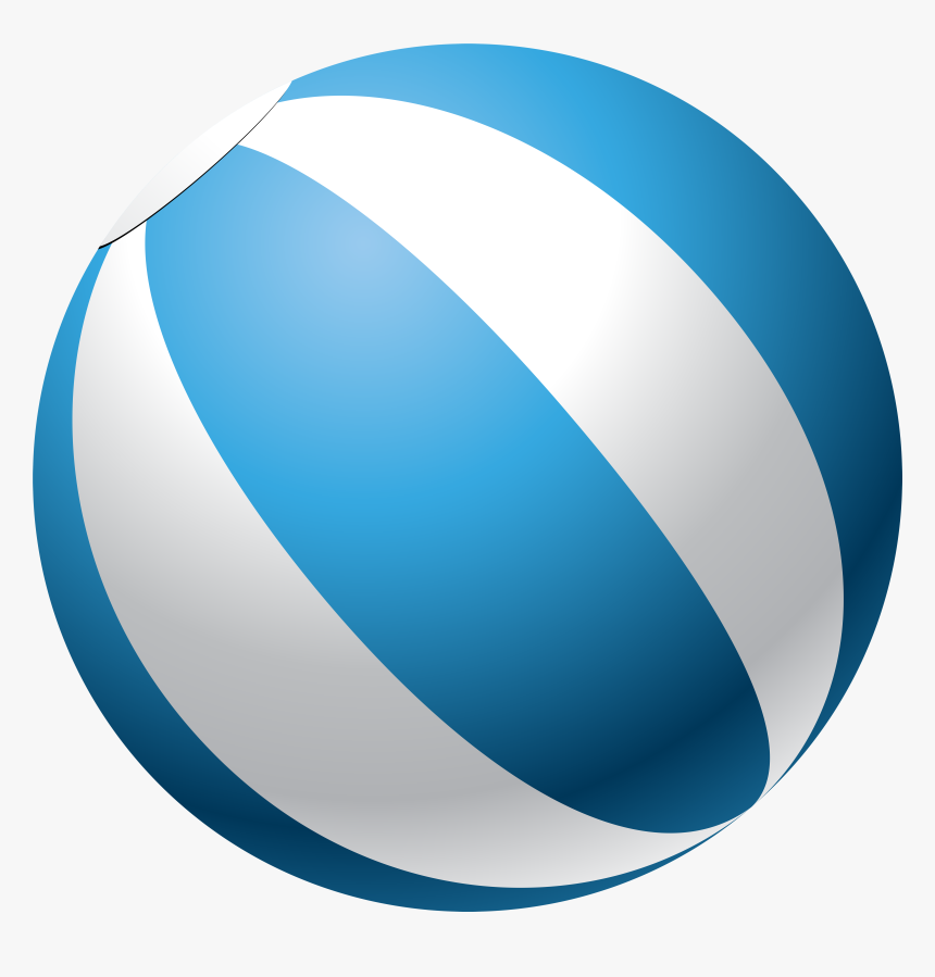 Blue Beach Ball Transparent Clip Art Image Blue Beach,, HD Png Download
