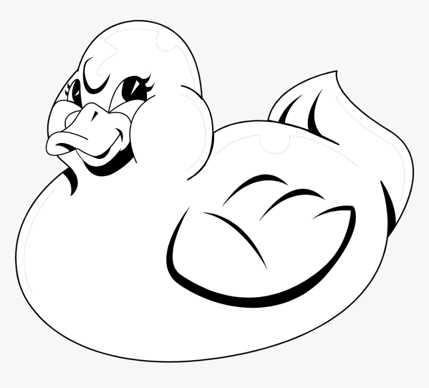Rubber Ducky Clipart Black And White, HD Png Download