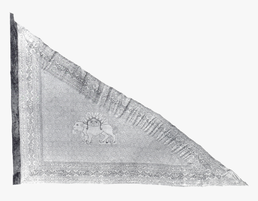 Triangular Silk Flag Of Qajar Dynasty Iran, HD Png Download