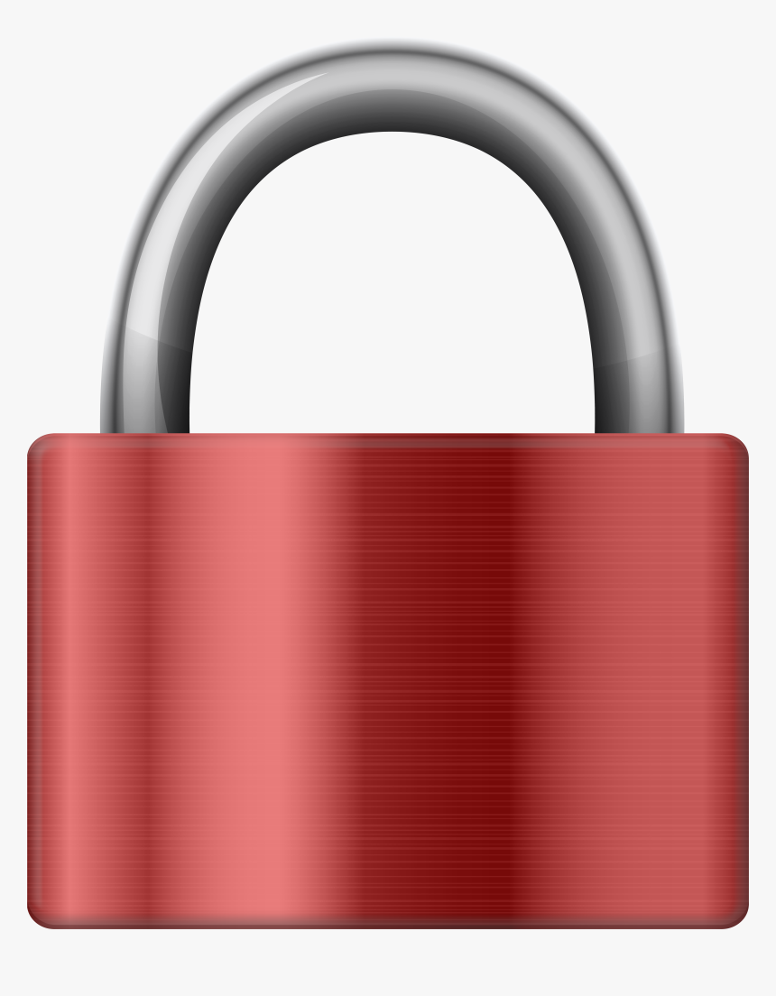 Red Iron Padlock Png Clip Art, Transparent Png